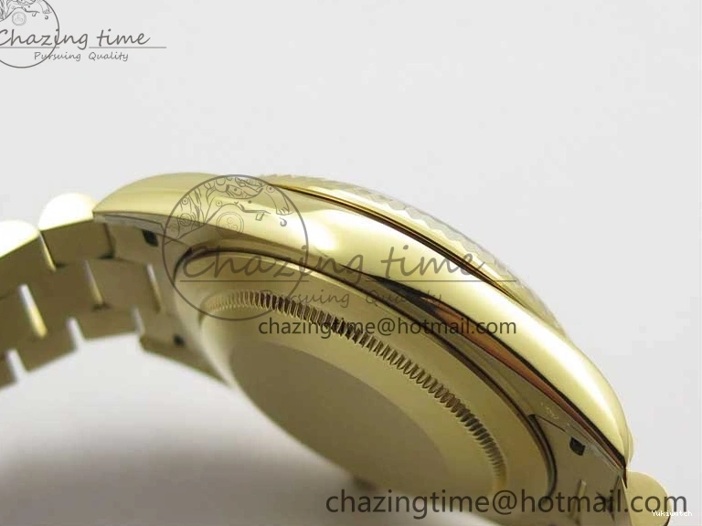 Black 40mm YG 228239 904 Version YG Bracelet Dial Markers BP A2836 Stick New Day-Date Dial on President 0420